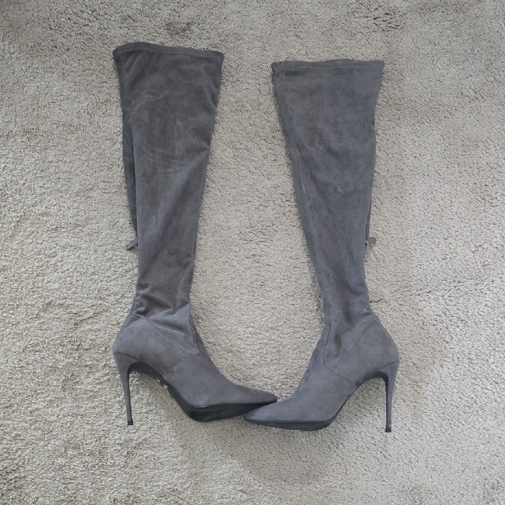 Steve Madden Gray Over-the-Knee Boots